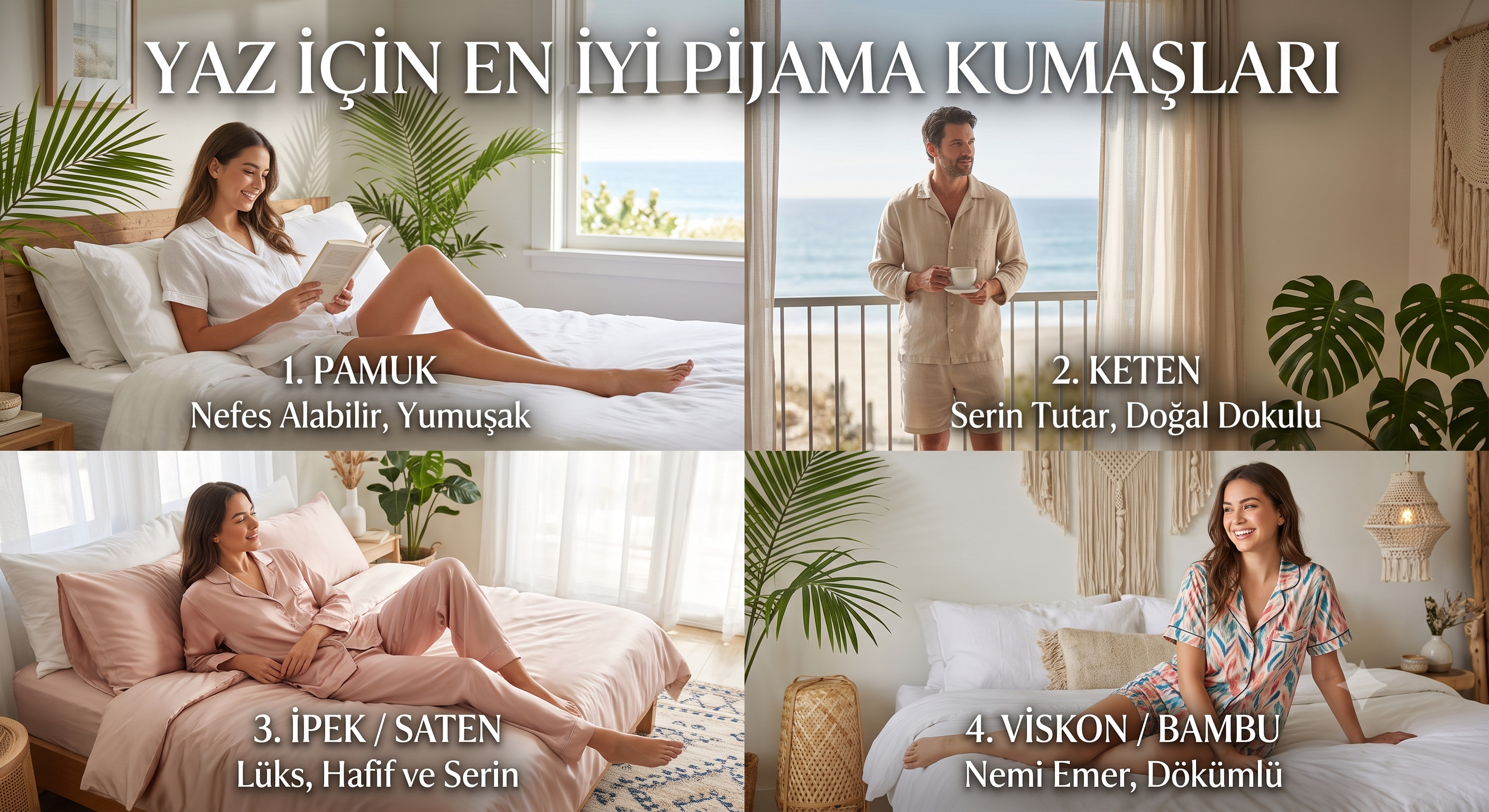 Yaz İçin En İyi Pijama Kumaşları